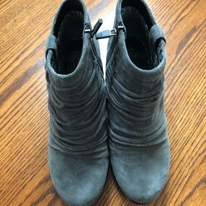 Dansko Grey Suede Ankle Bootie